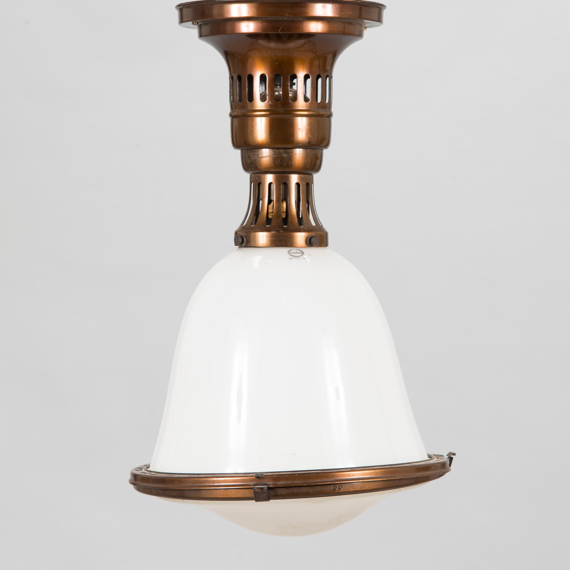 A 1920s pendant ceiling light, Kandem, Germany.