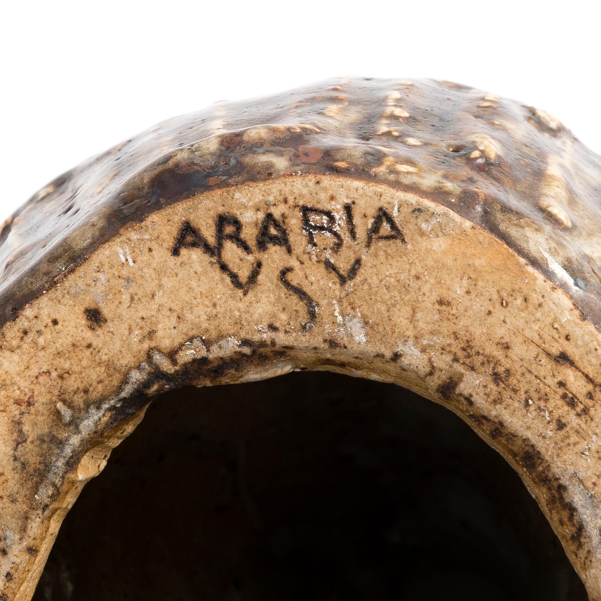 SAKARI VAPAAVUORI, a stoneware sculpture signed VSV Arabia.