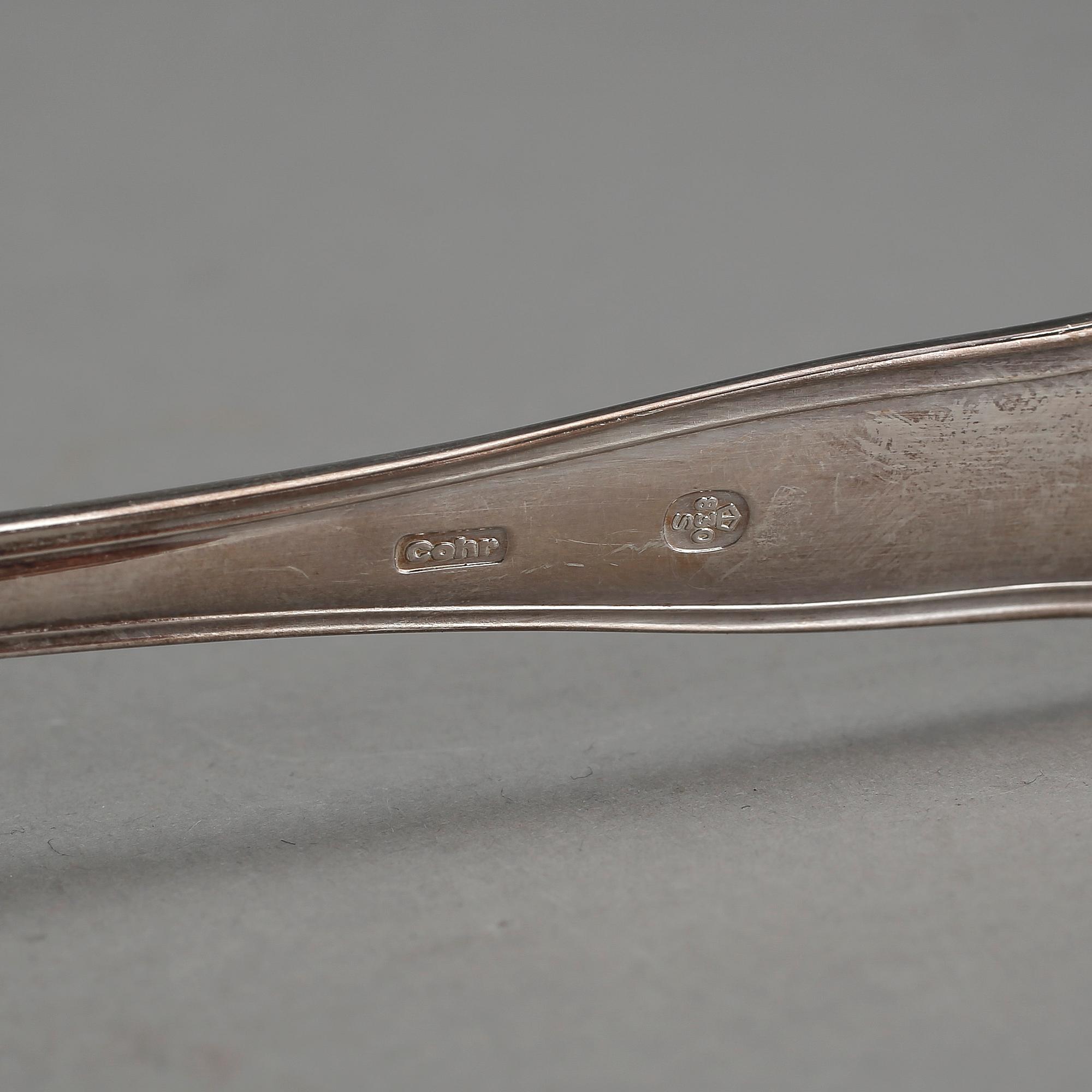 BESTICKSERVIS, 24 delar, silver, "Herrgård", Cohr, Danmark, svenska importstämplar. Total vikt 873 g.