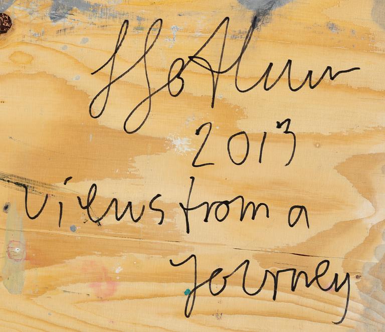 Lukas Göthman, oil/mixed media on panel, signed and dated 2013 verso.