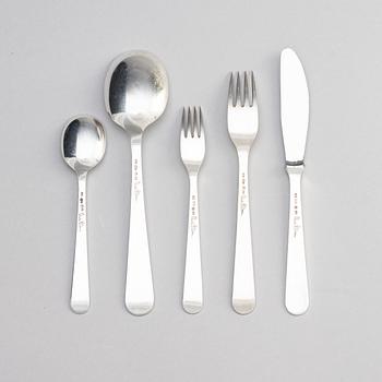 Wiwen Nilsson, a set of 60 pieces silver flatware, Lund 1951-64.