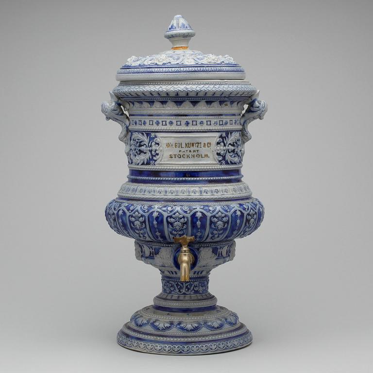 BEHÅLLARE, stengods, nyrenässans, sekelskiftet 1800/1900.