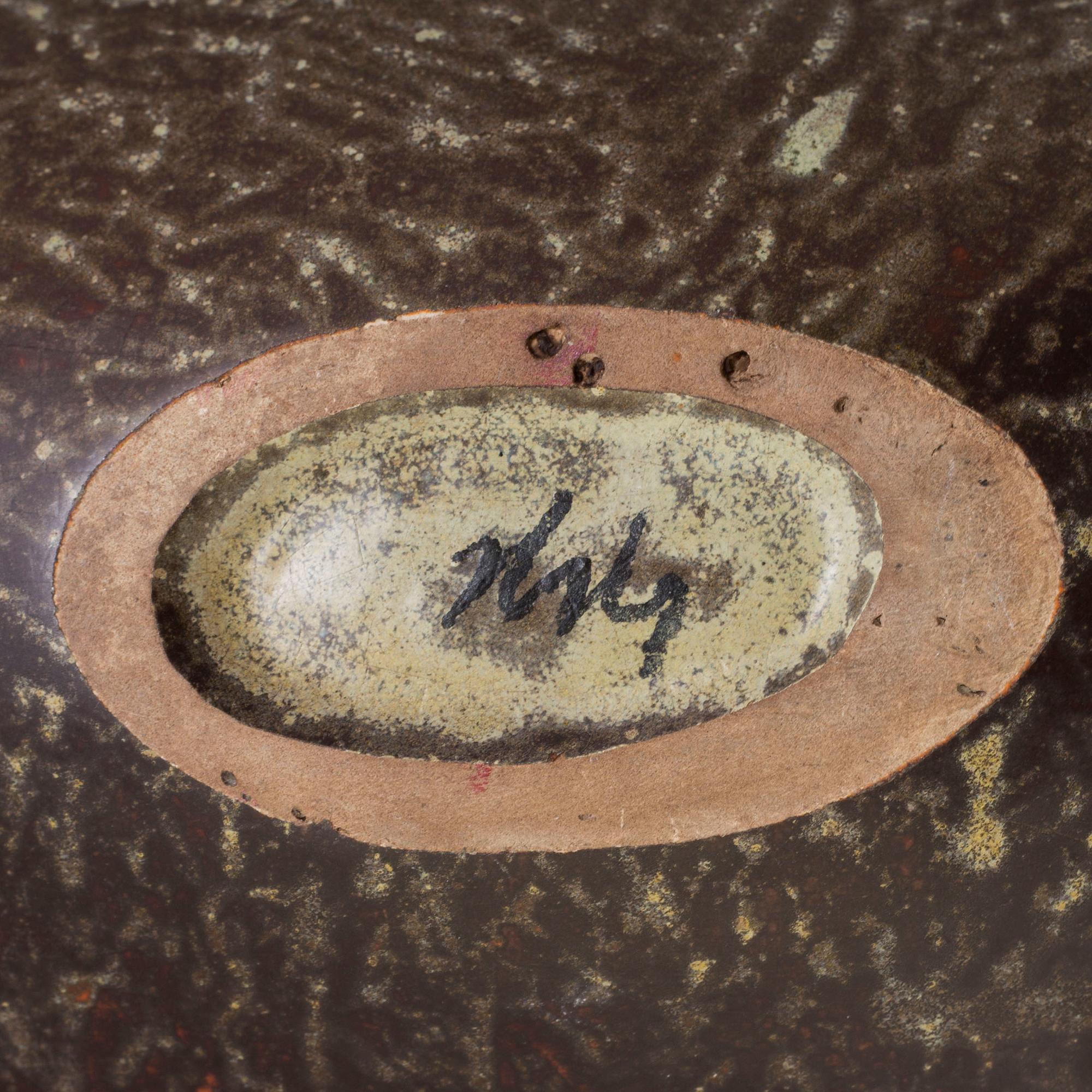 HANS HEDBERG, fat, starkeldsfajans, Biot, Frankrike, signerat HHg.