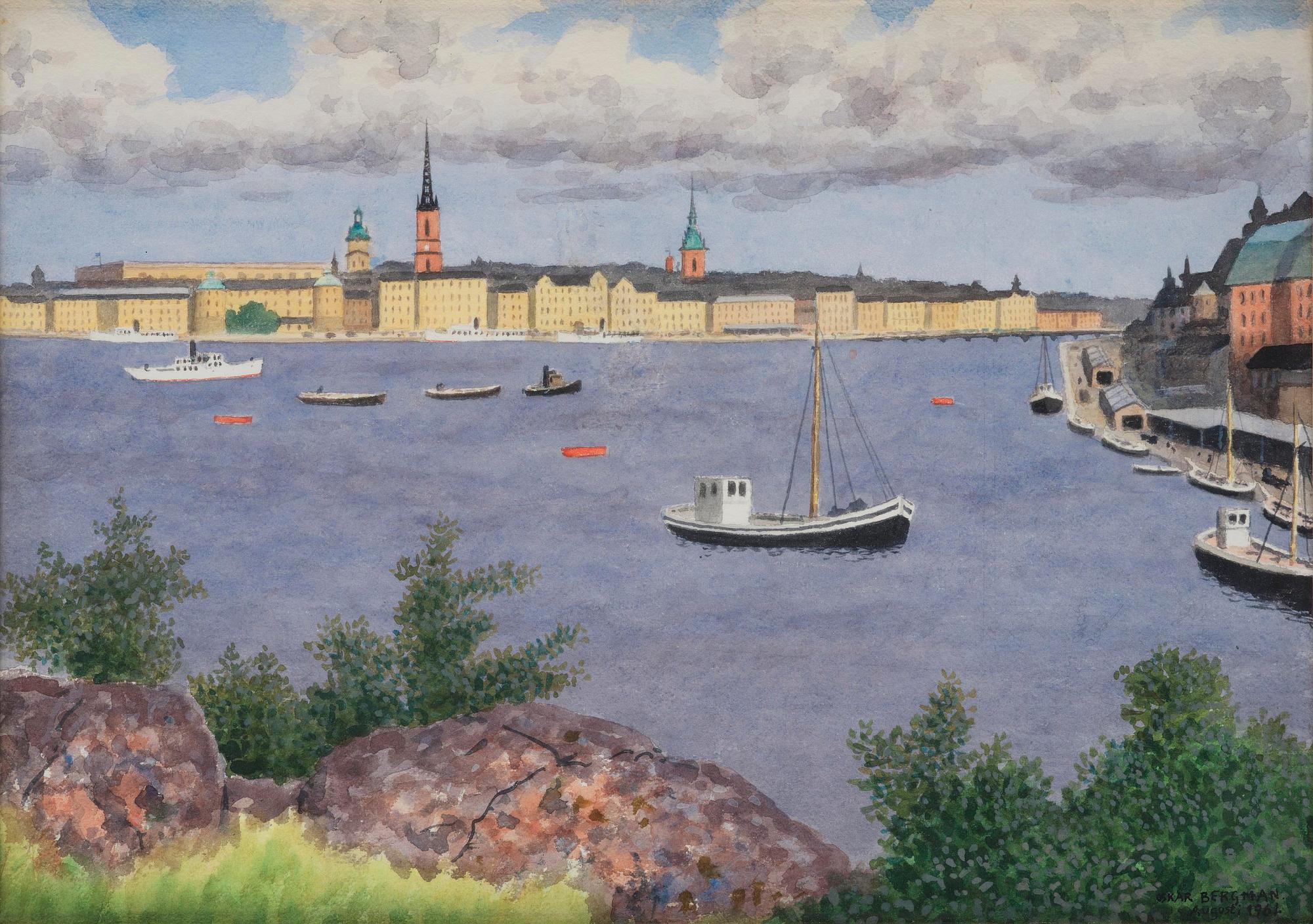 Oskar Bergman, View over Stockholm.