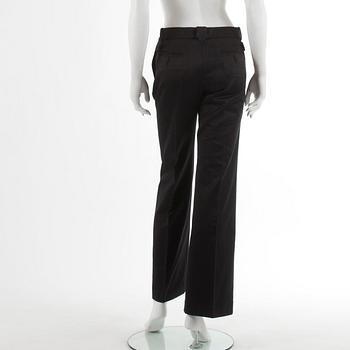 CHLOÉ, a pair of black cotton trousers, french size 40.