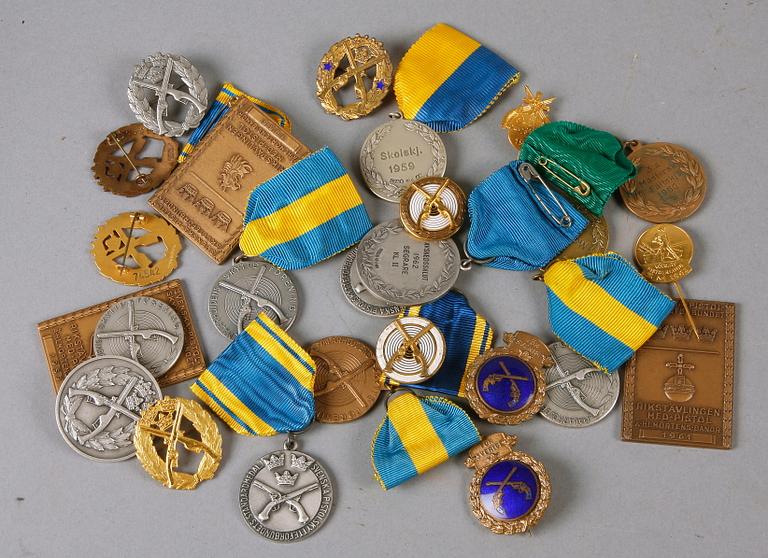 PARTI DIVERSE, 5 delar, bla skrivschatull, 1800-1900-tal.