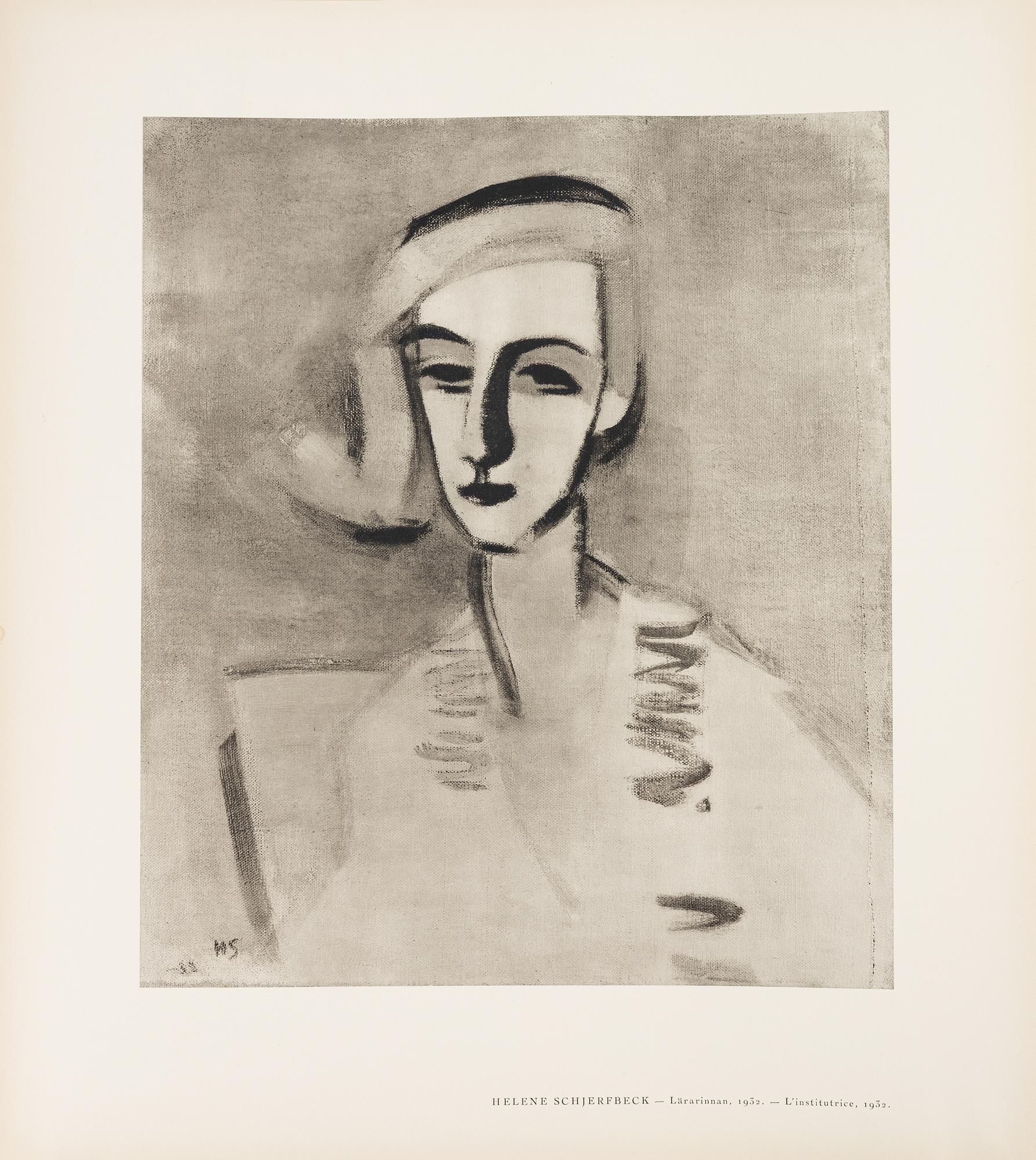 Helene Schjerfbeck, mapp med reproduktioner, 48 st. Nordisk Rotogravyr, Stockholm, 1945.