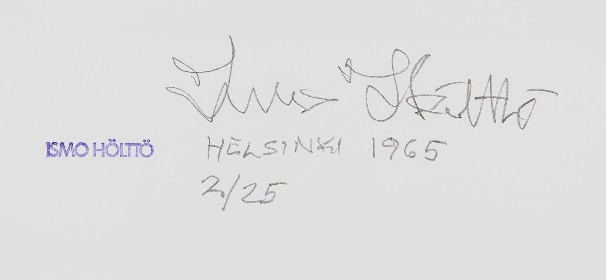 Ismo Hölttö, "Gräsviksvillorna, Helsingfors 1965".