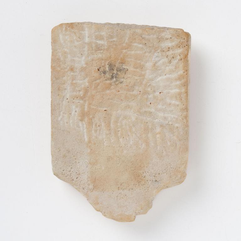 A marble coat of arms for the noble family Yxkull, circa 1700.