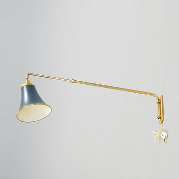 VÄGGLAMPA, omkring 1900-talets mitt.