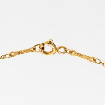 Tiffany & Co, Elsa Peretti, collier, "Diamonds by the Yard", 18K guld med en diamant ca 0.05 ct.