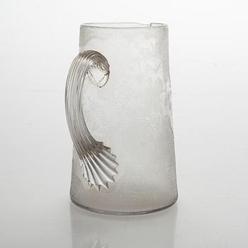 Kanna och 5 dricksglas, glas.