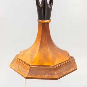 A wooden table lamp first half of the 20th century.