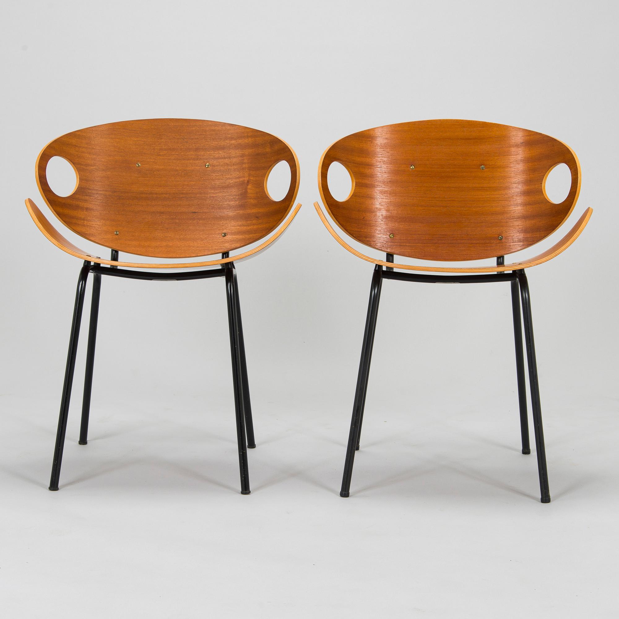 Olof Kettunen, a pair of mid-20th century 'Ulla' chairs for Merivaara.