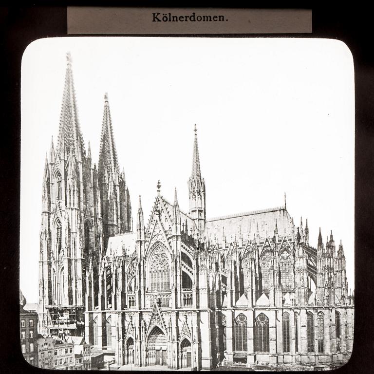 PROJEKTORSBILDER, glasplåtar, 18/1900-tal.