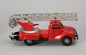 A German Gama fire engine 260 and towing vehicle 265, 1950s.