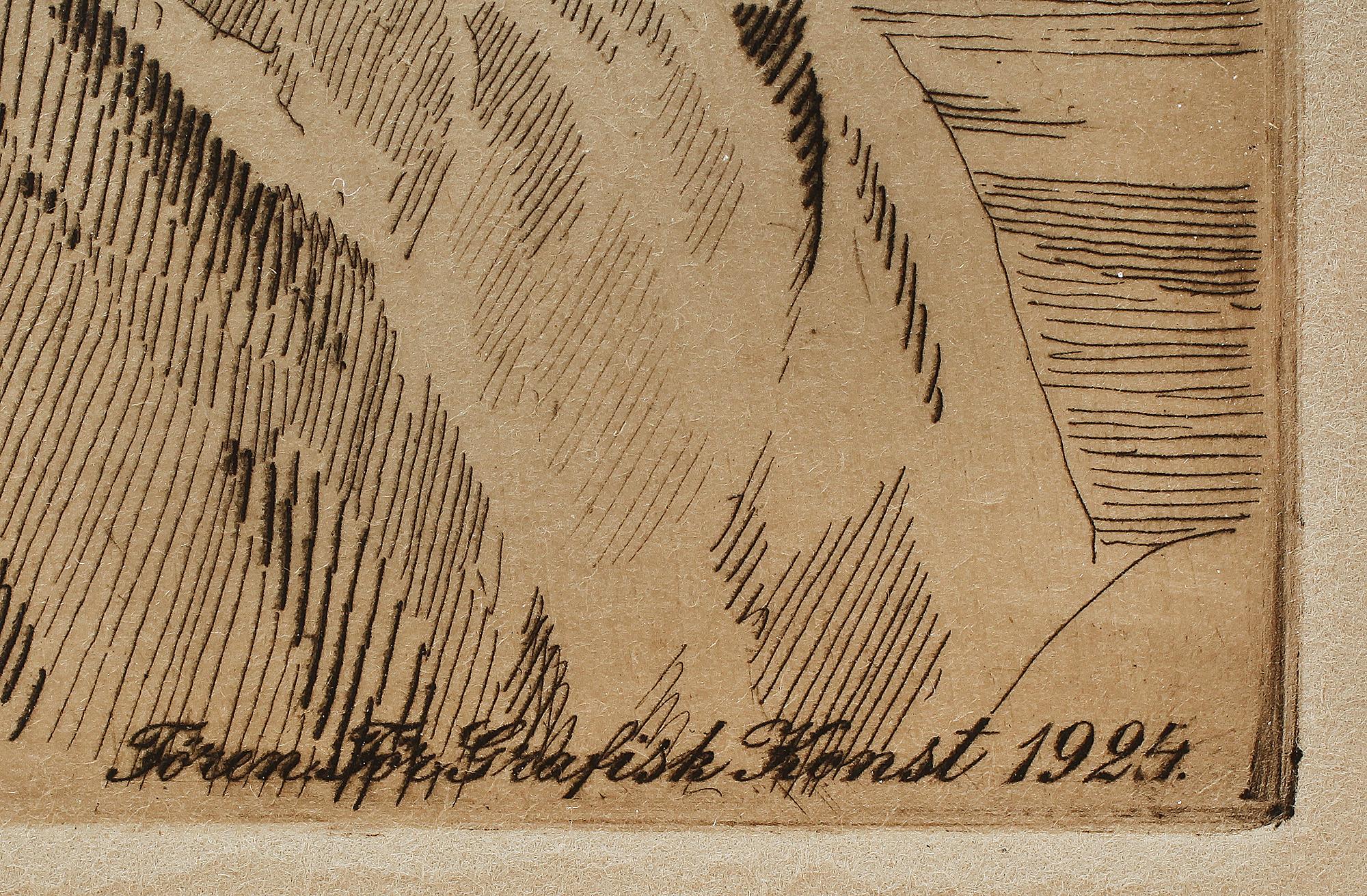 CARL WILHELMSON, etsning, sign o dat i plåt, 1924.