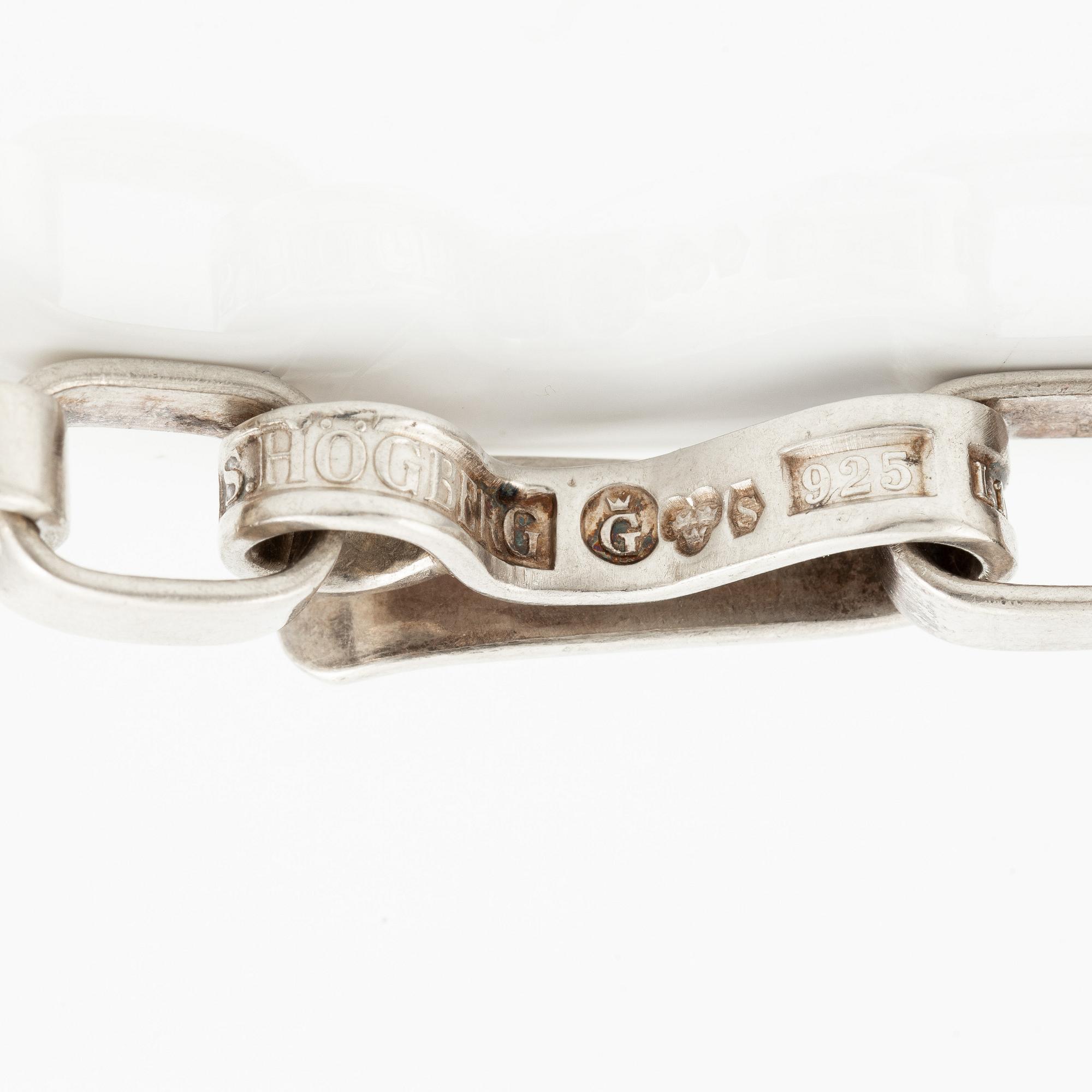 Sven-Erik Högberg, necklace and bracelet, sterling silver, Gothenburg 1975 and 1985.