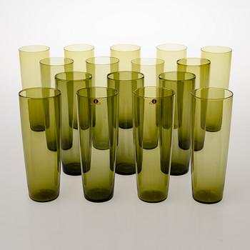 TAPIO WIRKKALA, SAFTGLAS, 16 st, modell 2204, Iittala. I produktion 1956-1969.