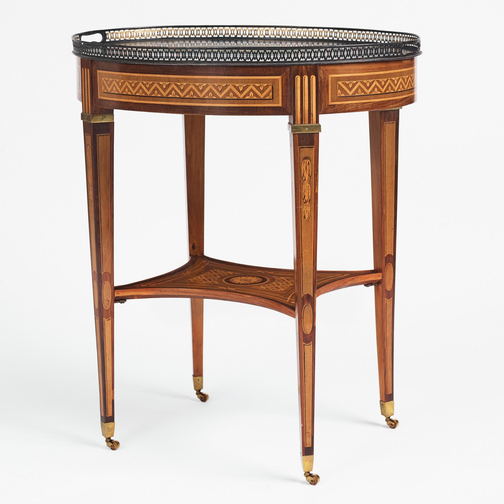 A Gustavian Tea table, by Georg Haupt (master in Stockholm 1770-1784), not signed.