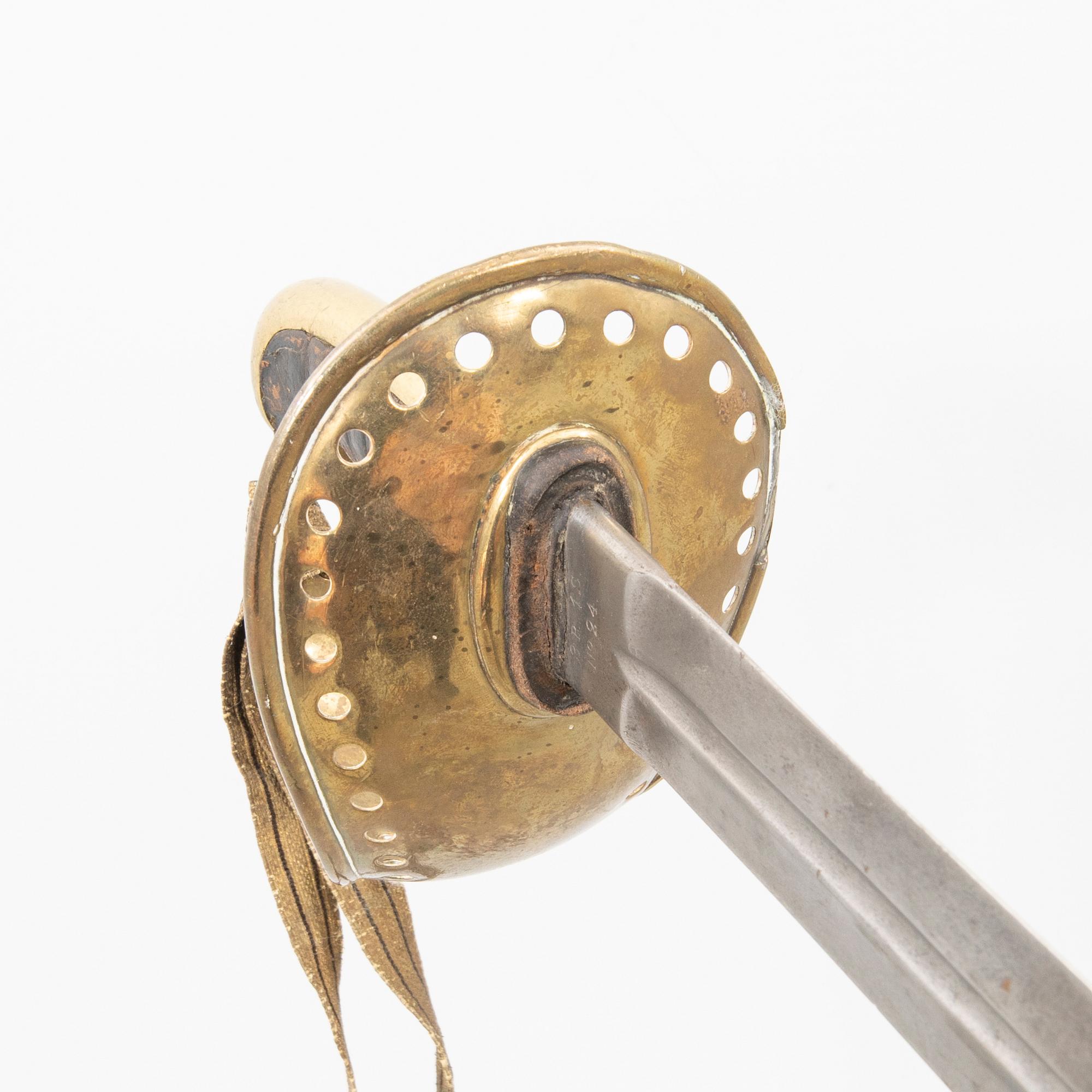 Two Swedish sabres, 1893 cavalry pattern, with scabbards.