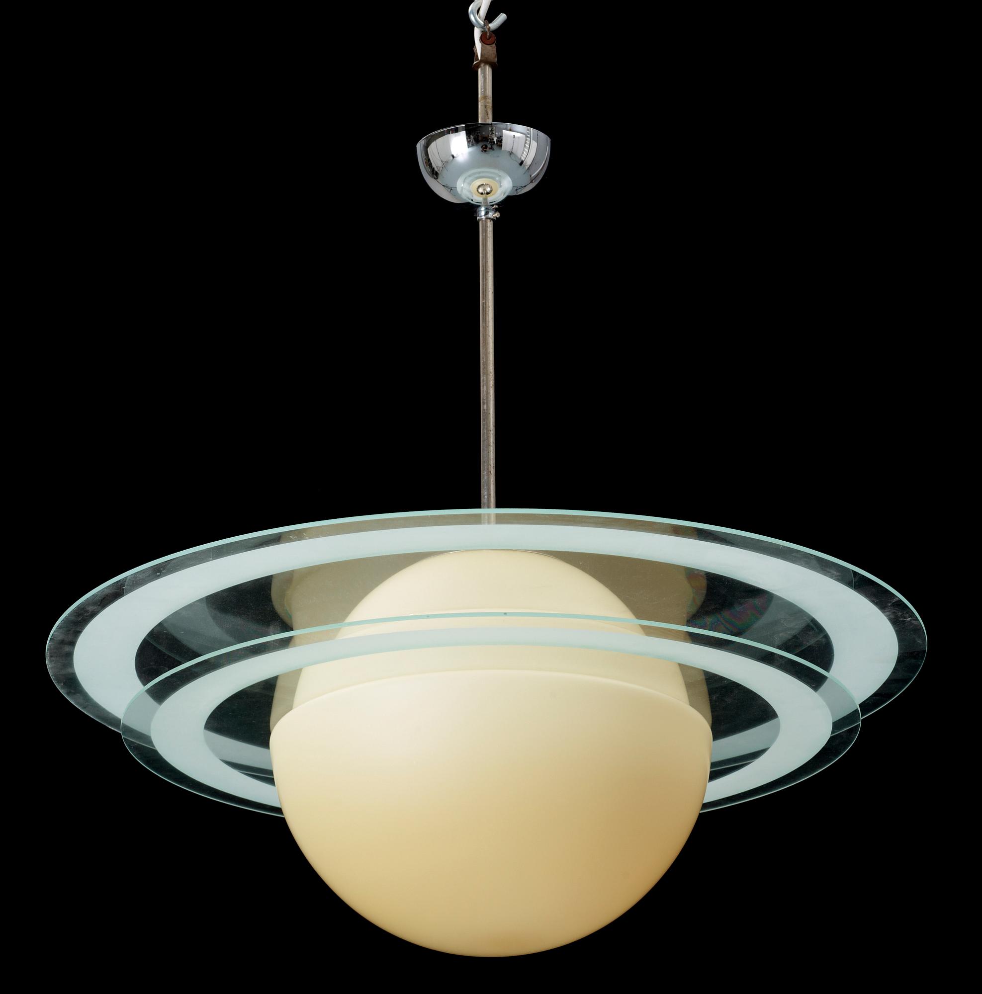 TAKLAMPA, "Dubbelsaturnus", 1900-talets början. H ca 70.