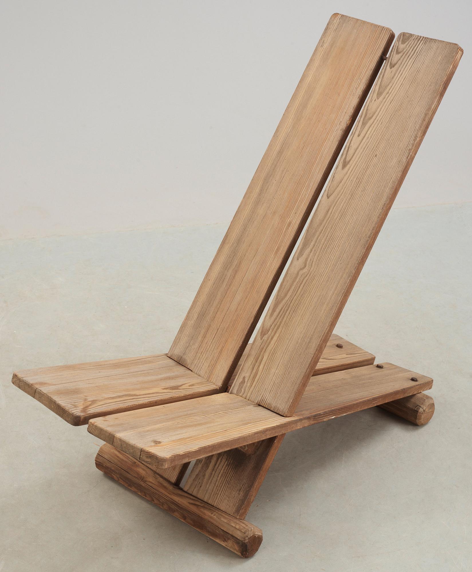An Axel Einar Hjorth 'Utö' pine easy chair, Nordiska Kompaniet, 1930's.