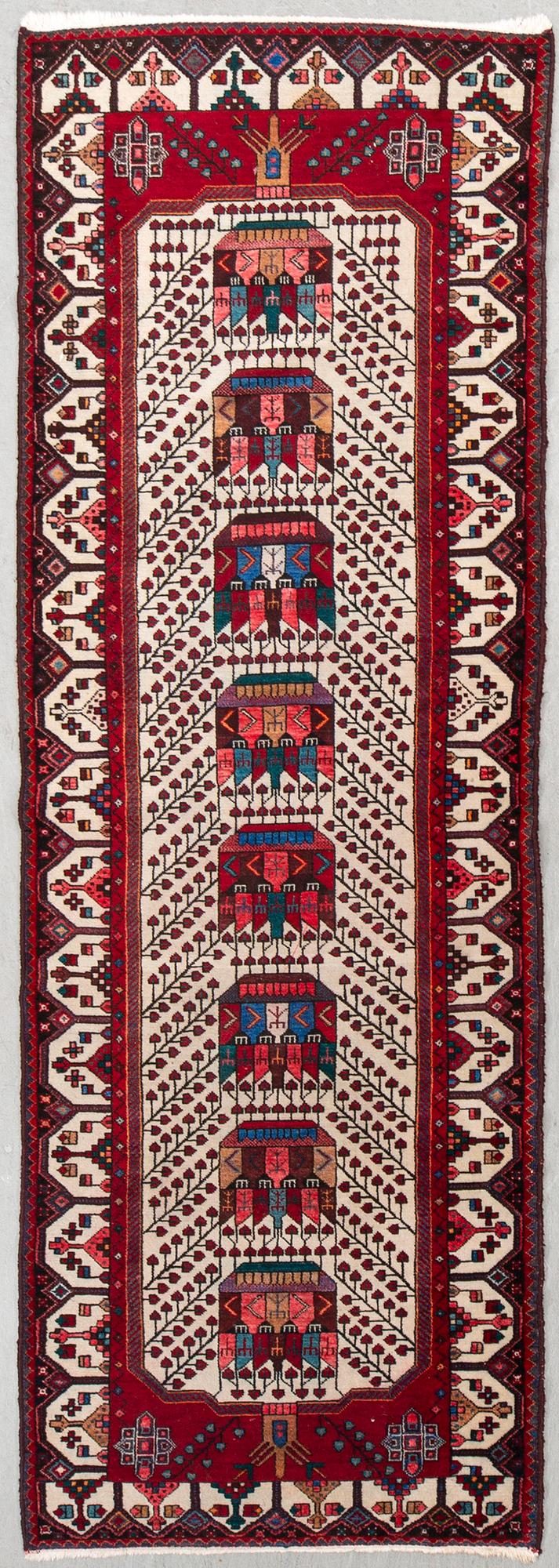 Carpet Oriental gallery old approx. 293x105 cm.