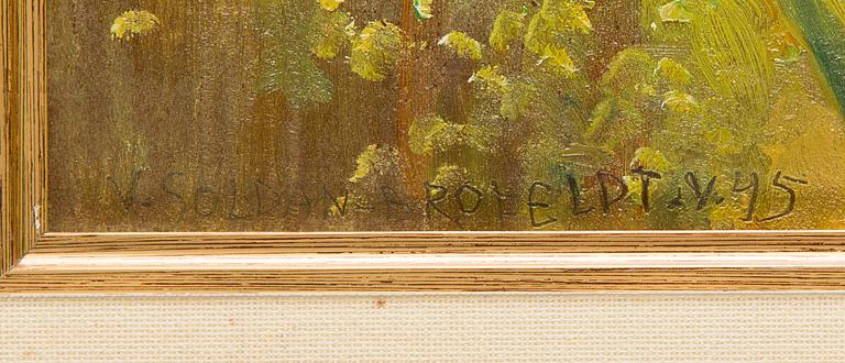 Venny Soldan-Brofeldt, oil on board, signed and dated -45.