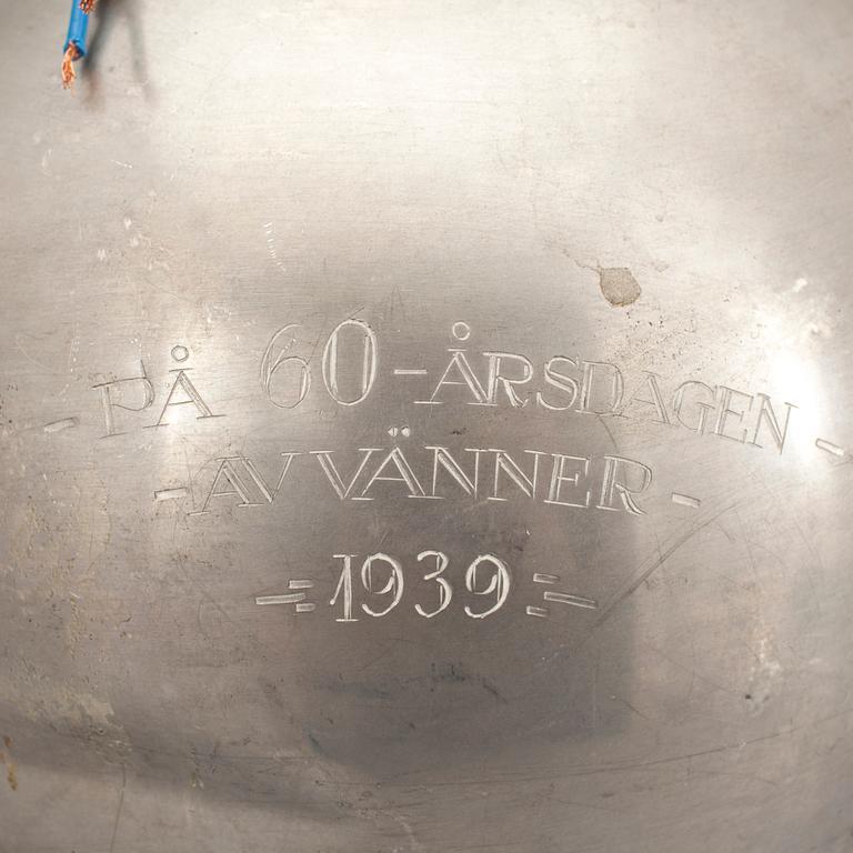 BORDSLAMPA, tenn, Sverige 1939.