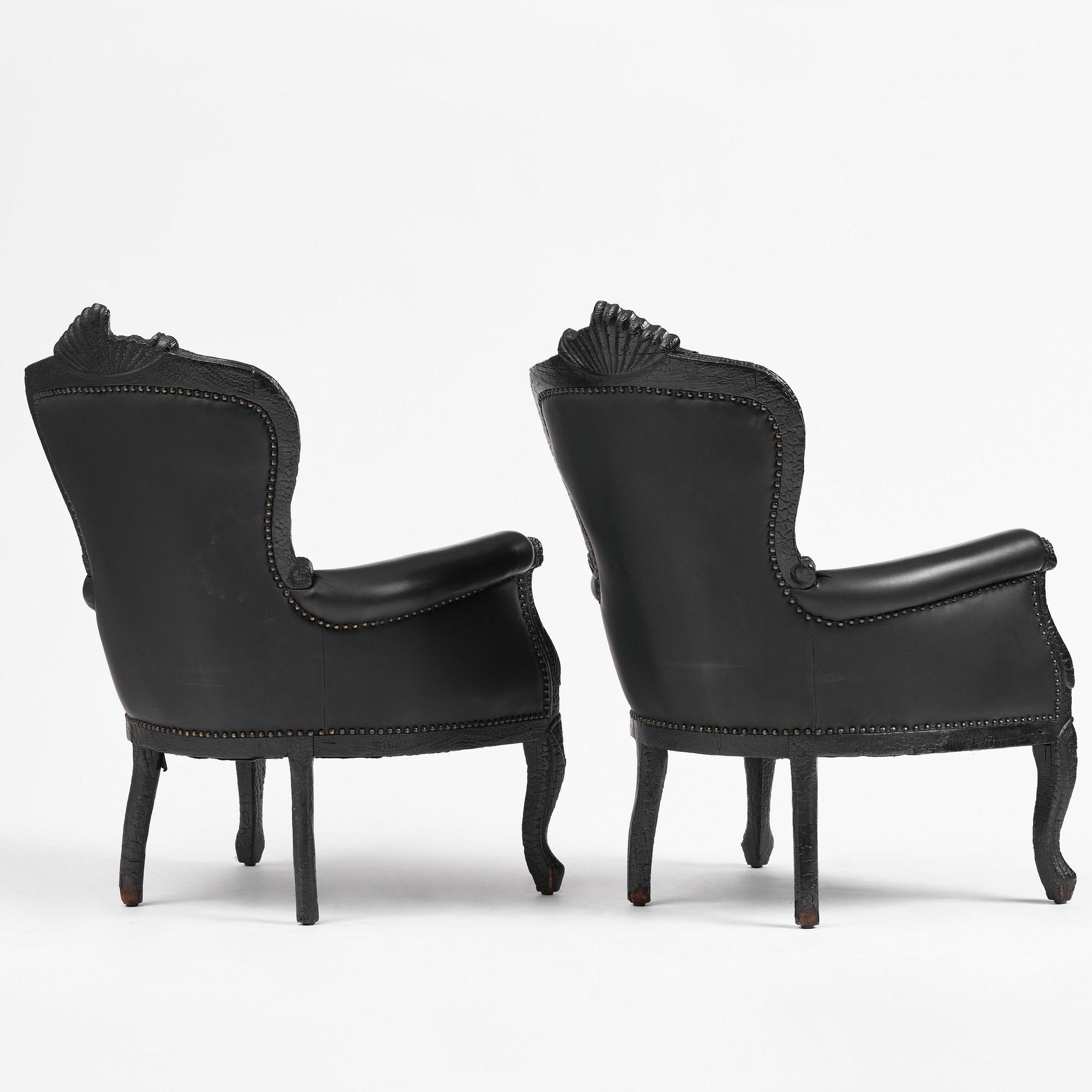 Maarten Baas, a pair of “Smoke Armchairs”, Moooi, the Netherlands, post 2002.