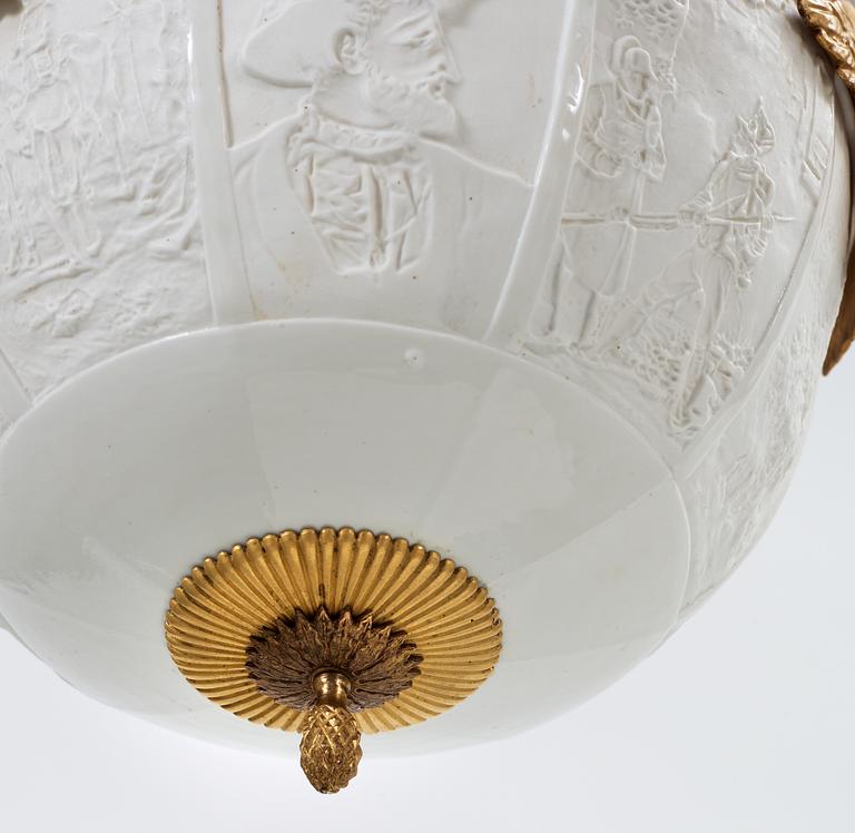 A French/Middle Europe 19th Century one-light hanging lamp.