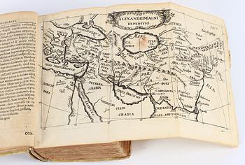 BOK, "Alexandri Magni Historia" av Q Curtius Rufus. Tryckt 1691 i Leipzig.