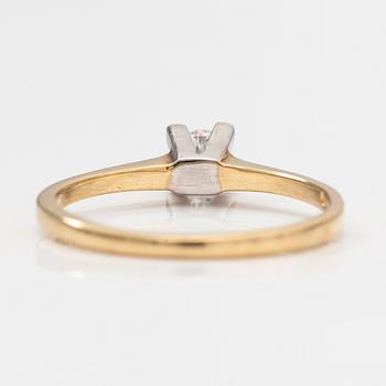 Sormus, 14K kultaa ja timantti n. 0.25 ct.