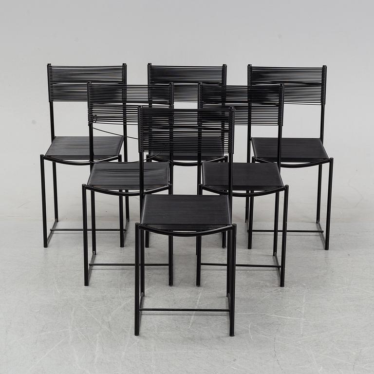 Giandomenico Belotti, six 'Spaghetti' chairs, Alias, Italy.