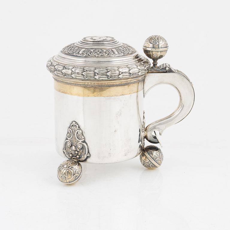 A Swedish Silver Tankard, mark of CG Hallberg, Stockholm 1952.
