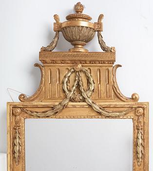 A pair of Gustavian late 18th century mirrors by Per Westin (master in Stockholm from 1776).