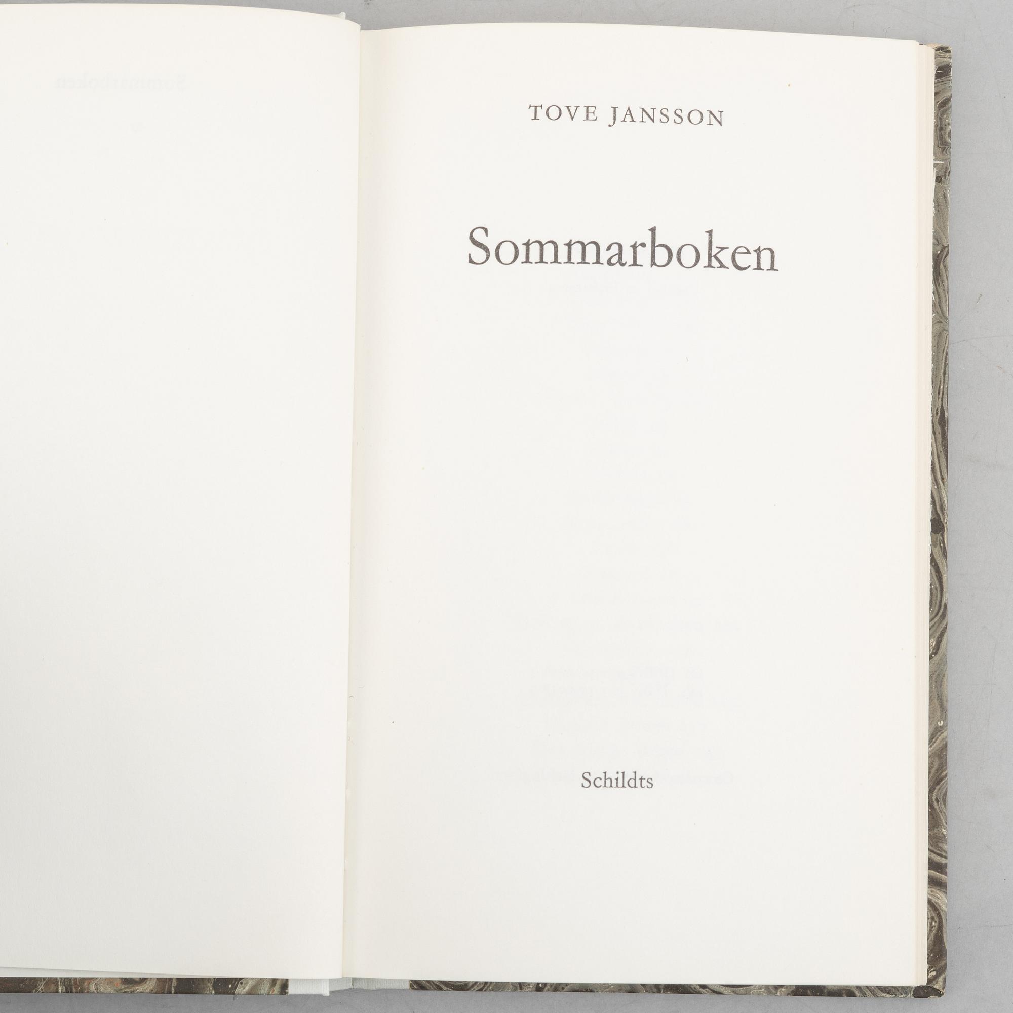 Tove Jansson, book, "The Summer Book", with dedication, Schildts, 1972.