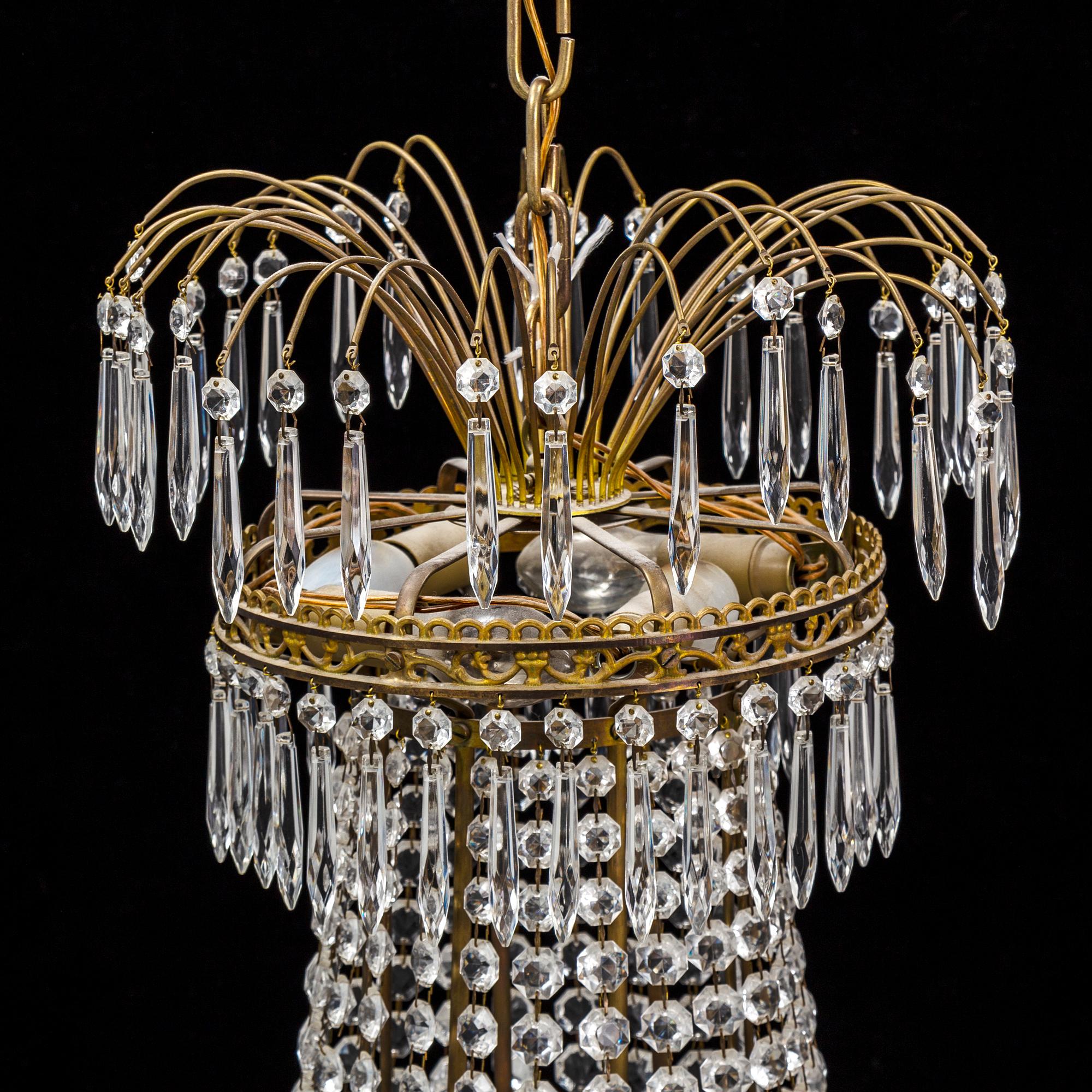 A gustavian style chandeier from the second half of the 20th century.