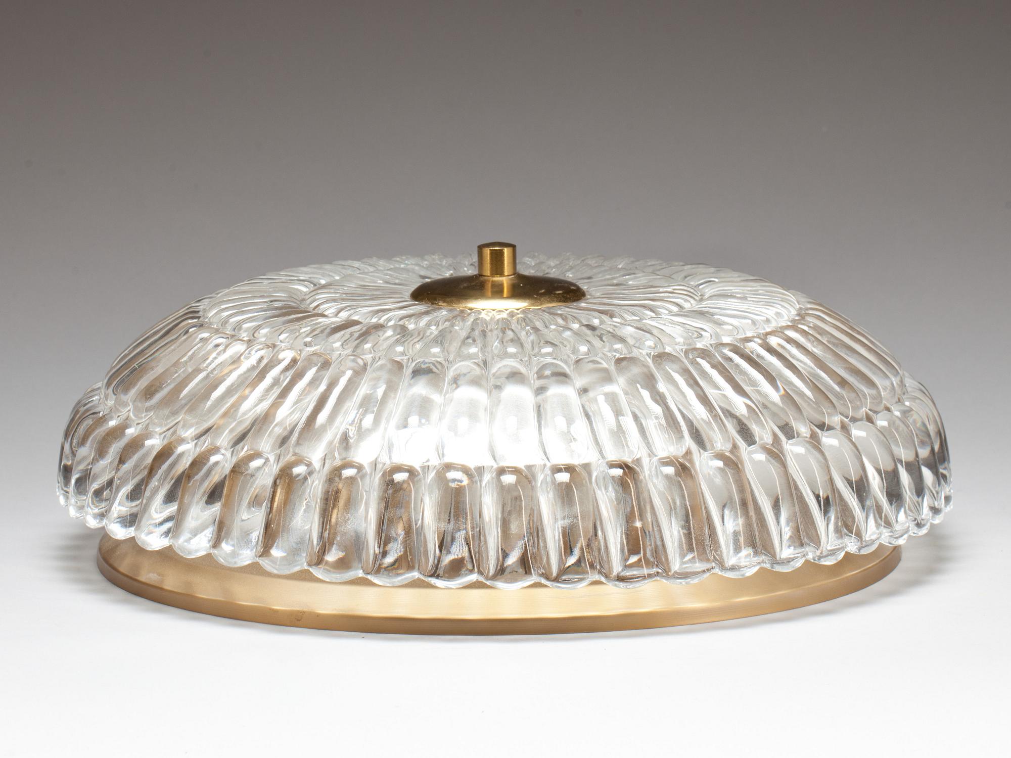 TAKLAMPA, glas. Orrefors. 1900-talets andra hälft.