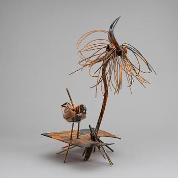 ALFREDO GARZON, skulptur, bemålad metall, signerad o daterad - 89.