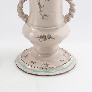 Vases a pair of Gabriel faience Gefle 1920s faience.