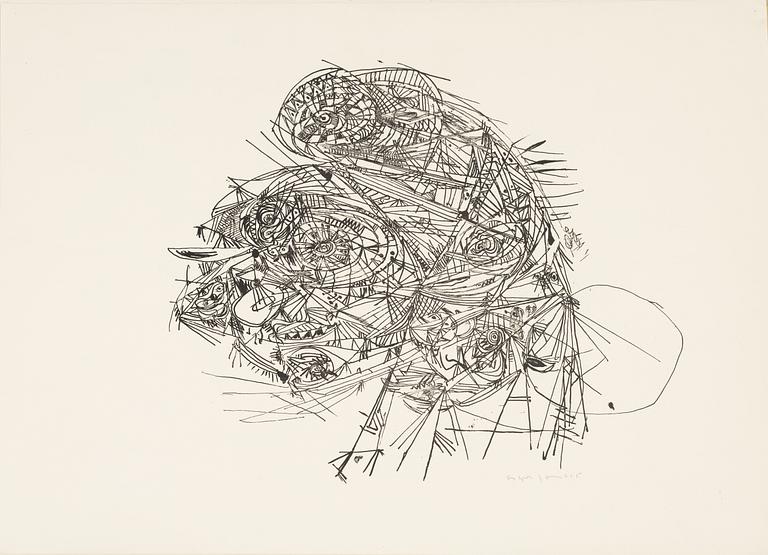 Asger Jorn, Folder with 7 lithographs from: "8 Lithographs".