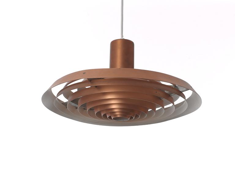 A Poul Henningsen ceilinglamp, "Tallerkenlampan", by Louis Poulsen, Denmark.
