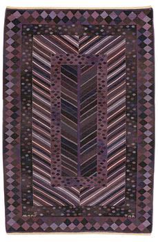 Marianne Richter, a carpet, "Granen violett", tapestry weave, 223 x 152 cm, signed AB MMF MR.