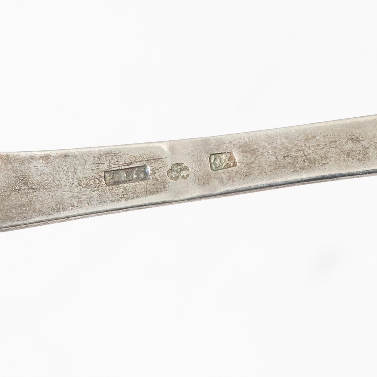 A Swedish silver spoon, marks of Lars Löfgren, Hudiksvall 1793.