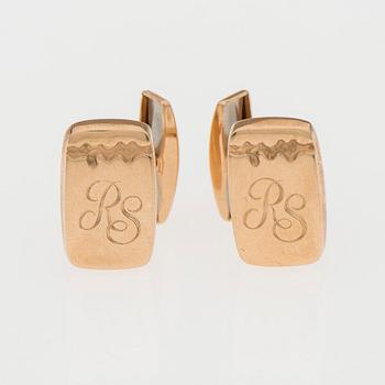 MANSCHETTKNAPPAR, 14K guld. Kultakeskus 1992.