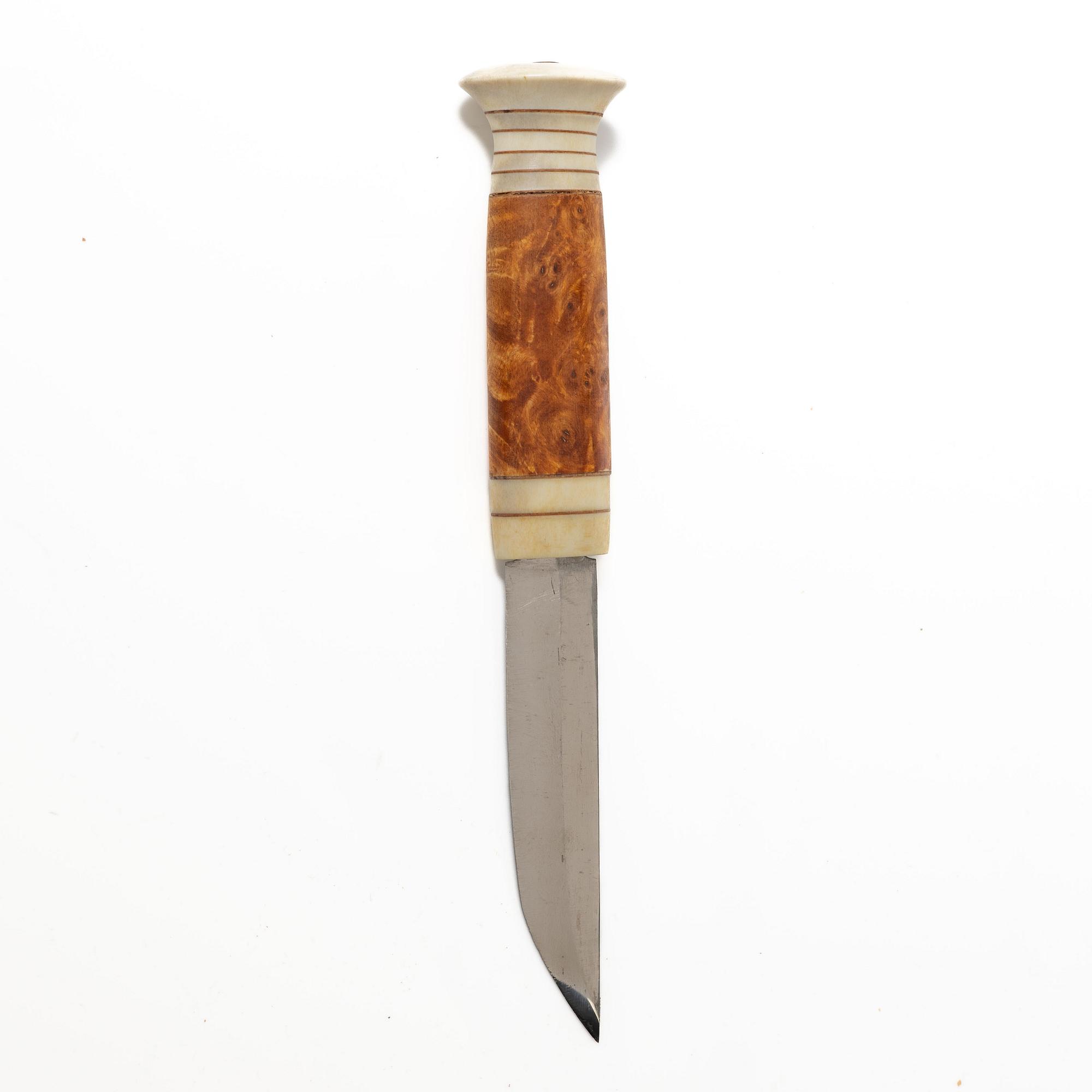 Half-horn knife, signed.