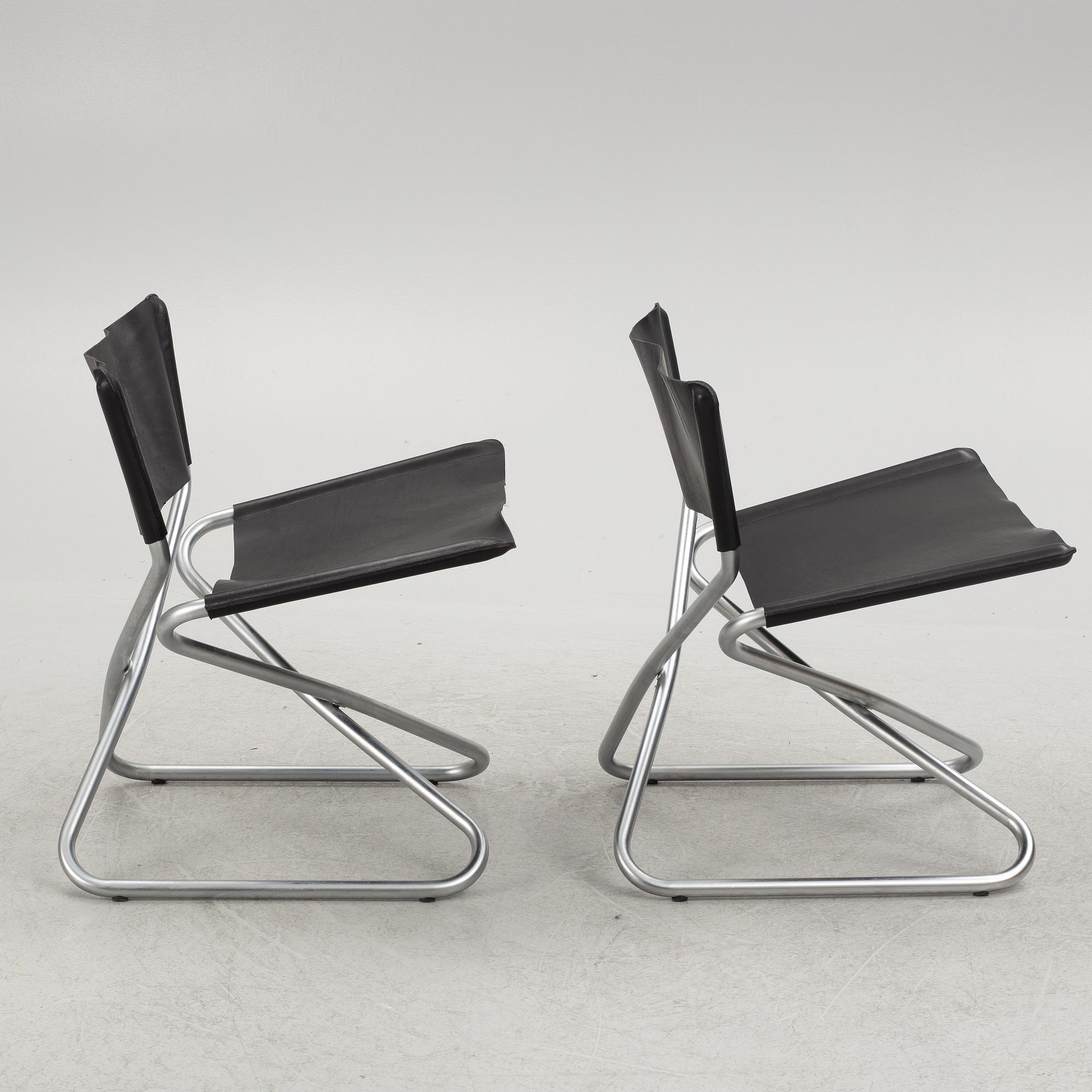 Erik Magnussen, fåtöljer, ett par, "Z-down chairs", Torben Ørskov, Danmark, ca 1968.