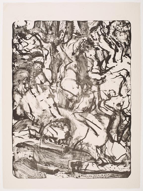 WILLEM DE KOONING, litografi, 1971, signerad med blyerts och numrerad 36/100.